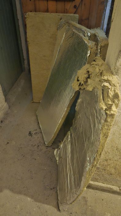 Каменна вата на плочи 5 бр с  алуминиево фолио 4 х 50 х 100 см