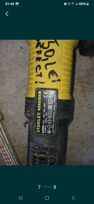 Polizor unghiular defect