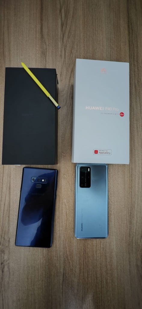 Huawei p40 pro și Samsung Note 9