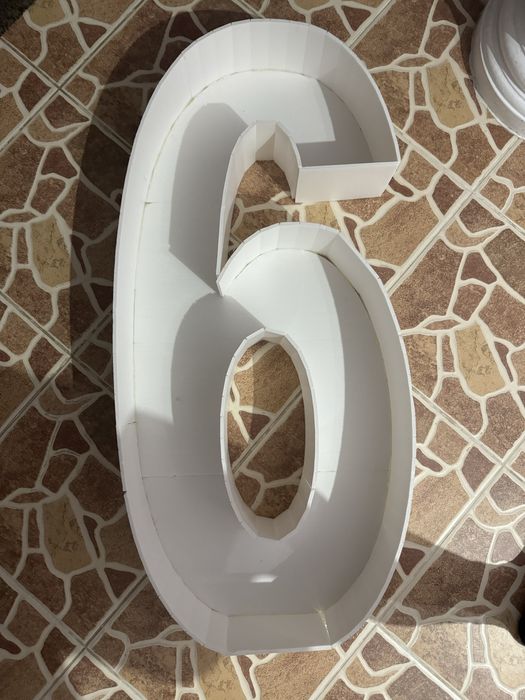 Цифра 6 за пълнене с балони за рожден ден