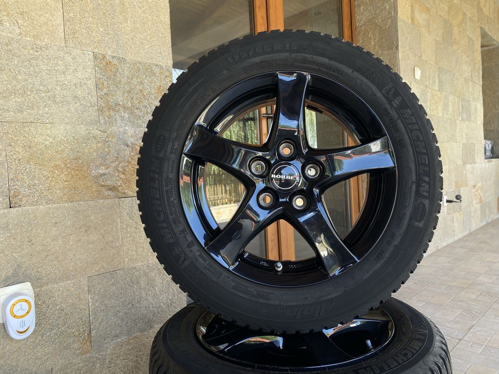 15" 5x112 Borbet Black Polished - Vw Audi Skoda Seat