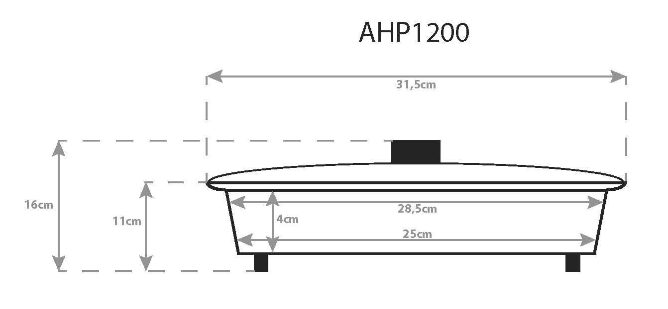 Електрически тиган Bestron Electric Party Pan AHP1200, 1500 W, черен