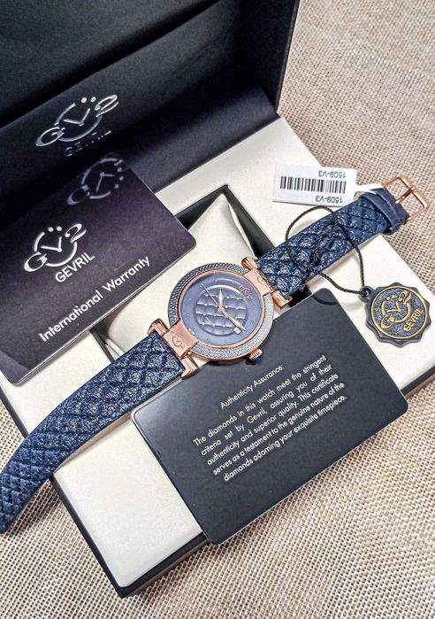 Ceas Gv2 By Gevril  1509-V3 Berletta Diamond Swiss  Blue - Femei