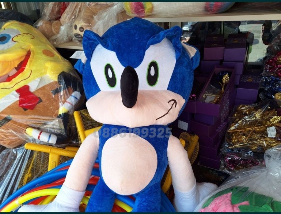 Голяма плюшена играчка Соник, 20/120см, Плюшена играчка Соник Sonic