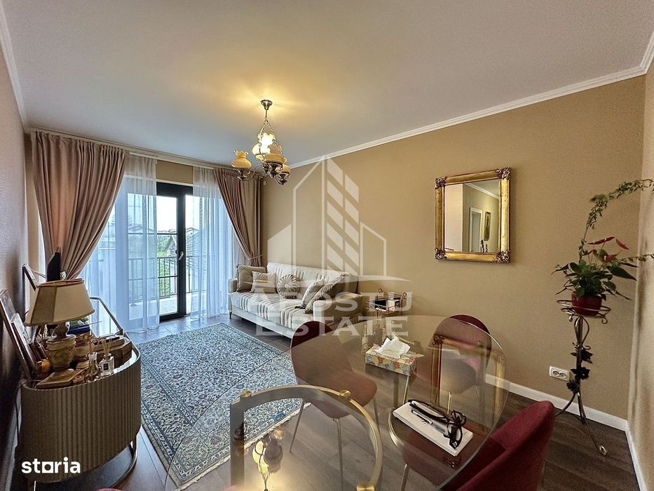 Apartament de lux cu 2 camere, mobilat la etajul 1 in Giroc la asfalt.