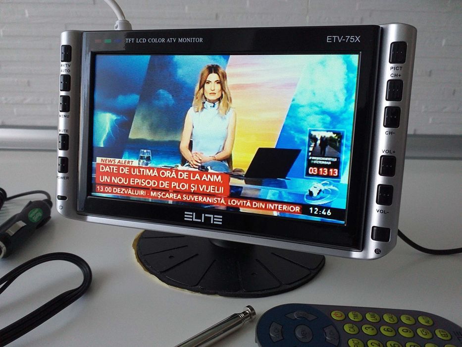 Televizor portabil LCD ELITE cu telecomanda nu sony lg panasonic