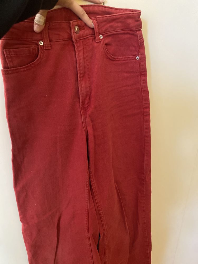 Червени дънки HM ,къси гащи New Yorker,тениска Shein