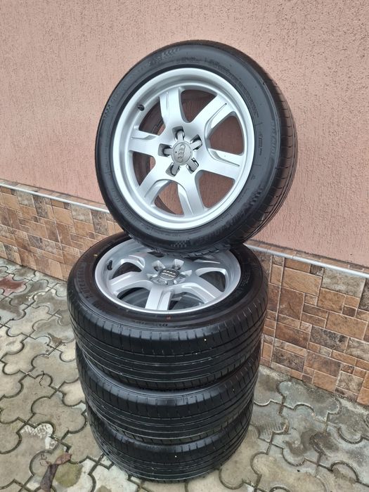 Jante aliaj originale Audi model frumos 225.50.17 cu anvelope noi de v