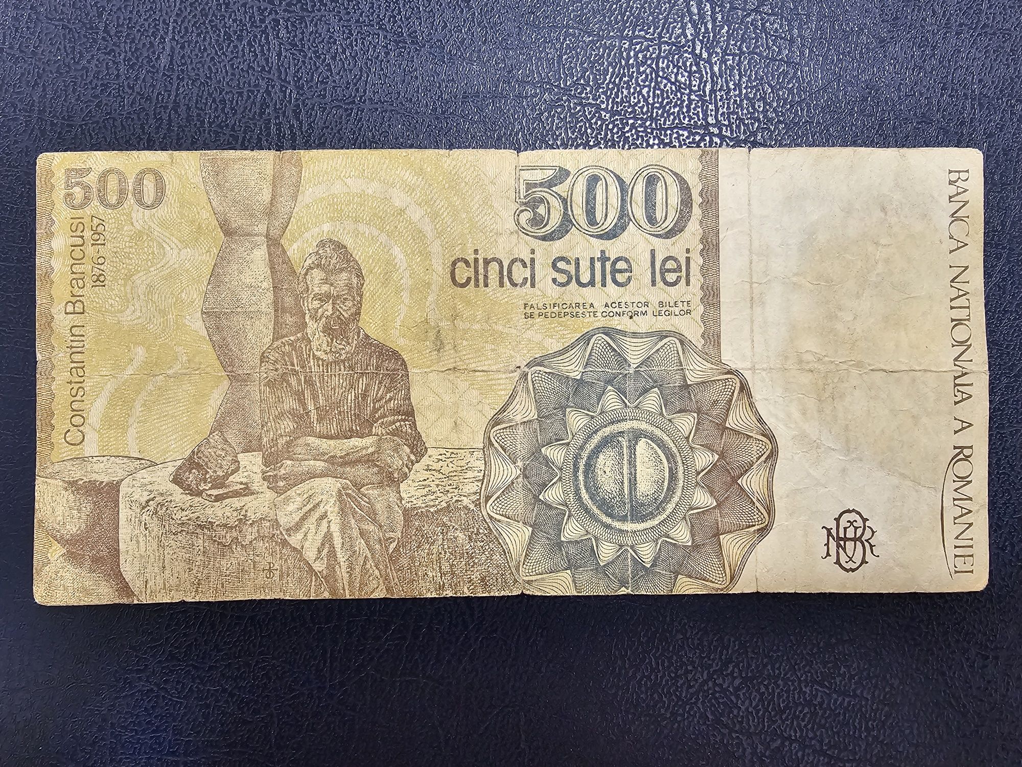 Bancnotă 500 lei 1991 Constantin Brancusi