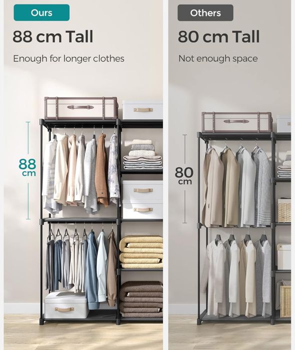 Преносим отворен гардероб SONGMICS