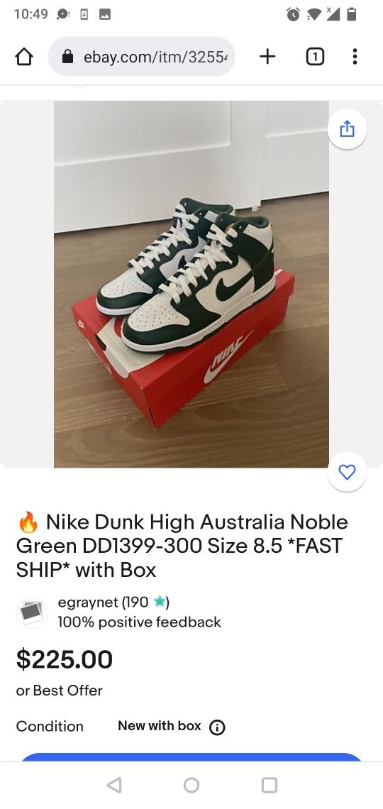 Nike Dunk High Australia 42 номер