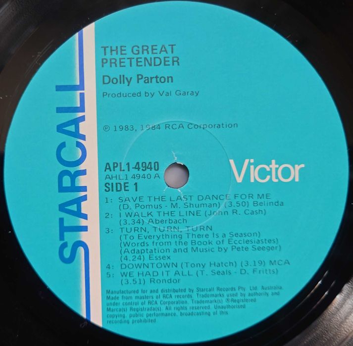 Грамофонна плоча Dolly Parton – The Great Pretender