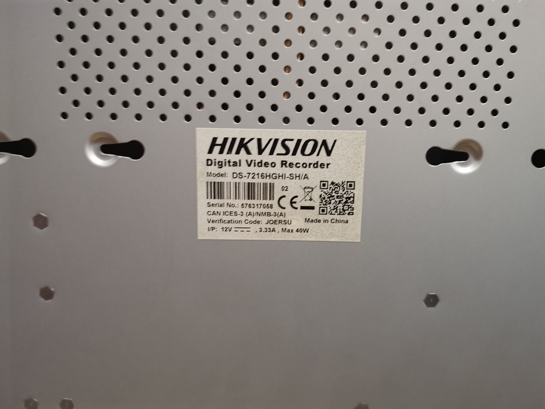 DVR Hikvison DS-7216HGHI 16+2