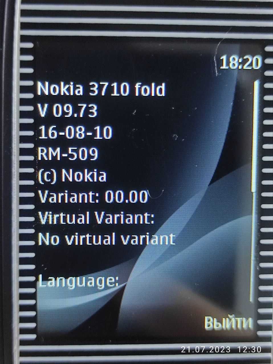 Nokia 3710 fold Регестрация есть. Канал Telefon_Retro