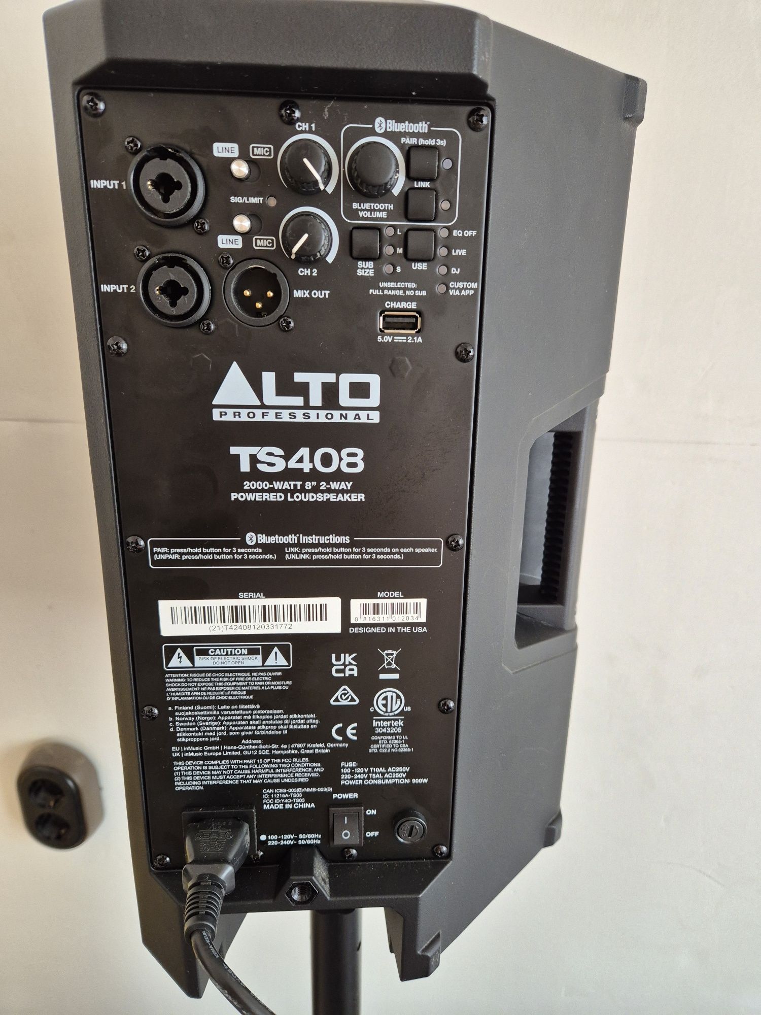 Alto ts408 професионална активна колона с блутут