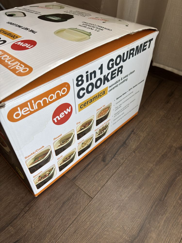 Делимано гурме кукър 8 в 1 delimano gourmet cooker 8 in 1
