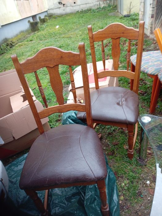 Scaune tapițate din piele