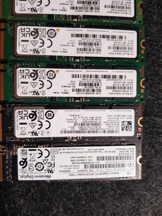 1TB NVMe 1TB SSD NVMe Samsung / WD PCIe 100%H
