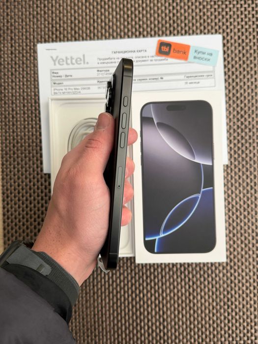 НОВ! 36М ГАР. iPhone 16 Pro MAX Лизинг от 76лв/м Black Titanium 256Gb