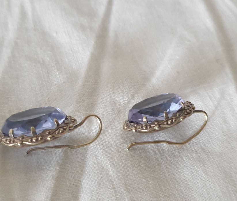 Серьги серебро 875 проба Красная пресня