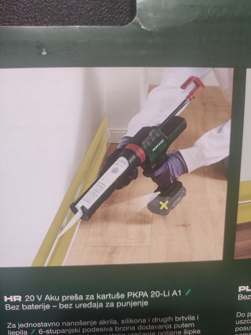 Pistol de silicon parkside pe acumulatori de 20 V