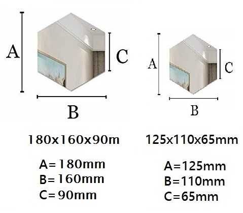 Set Oglinzi Design Hexagon - Oglinzi Decorative Acrilice Silver 29 buc