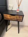 Set noptiere lemn/negru