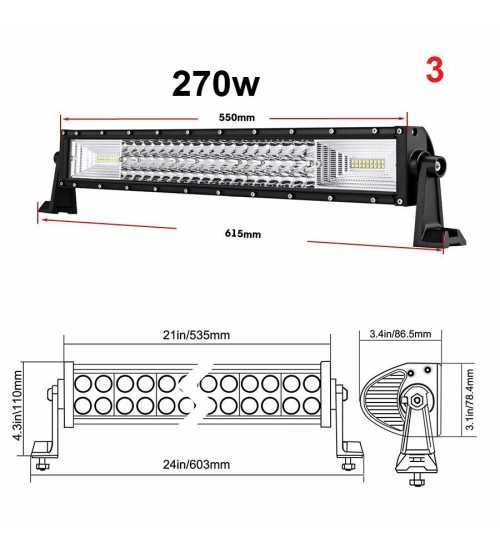 Led Bar 270 w spot si flood tf