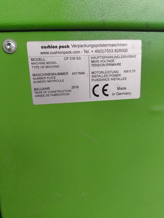 Шредер машина Cushion Pack CP 316 S2i – Made in Germany