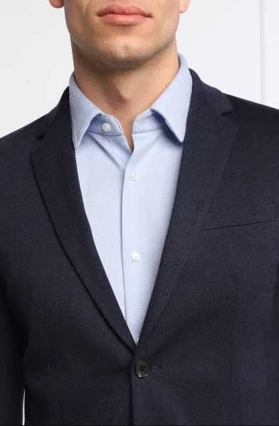 Sacou slim 48 M premium Cinque NOU lana super 100's albastru