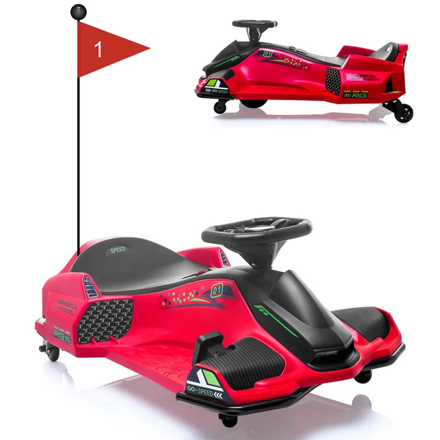 Детска Акумулаторна Количка Дрифт Картинг,Rider Drift 360W,180W12V7Ah,