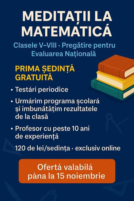 Meditații Matematică Online – Clasele V–VIII