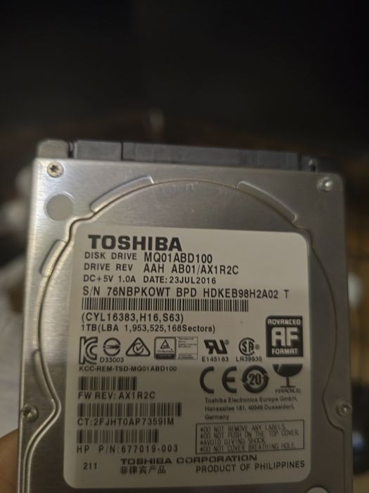 Жёсткий диск рабочий