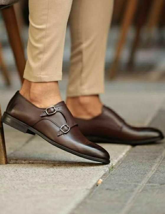 Pantofi monk 42.5 premium ASOS NOI piele naturala moale