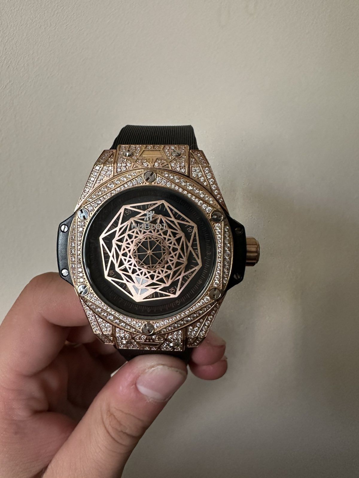 Мъжки луксозен часовник Hublot Big Bang  Sang King Gold