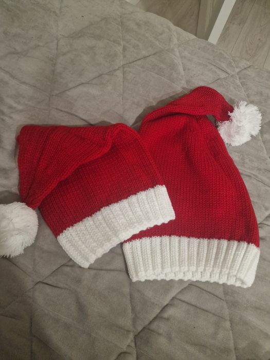 Санта шапки мама и ребенок