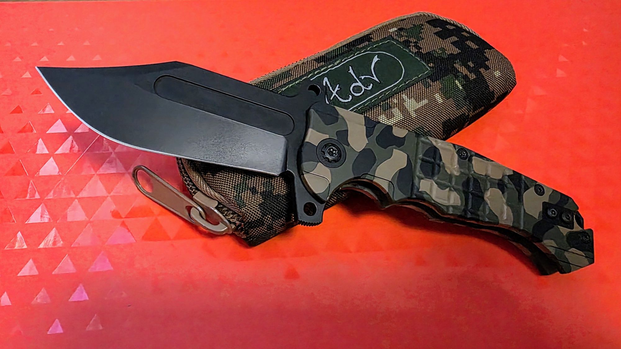 Сгъваем нож Andre de Villiers Bowie Camo