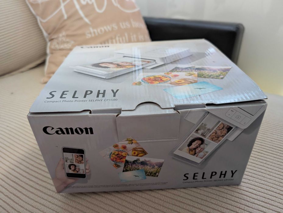 Фото принтер  Canon Selphy CP1500 + консуматив за 108 броя снимки