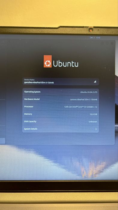 Laptop Lenovo IdeaPad Slim 3 – i5-12450H