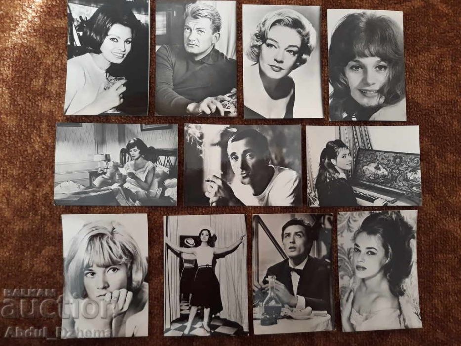 Лот картички на артисти от 60-те години