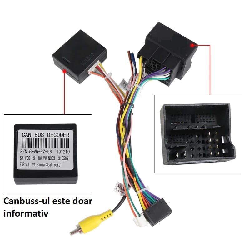 Cablu adaptor Quadlock 52 pinii la ISO 16 pinii