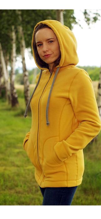 Полар за бебеносене, отпред и на гръб, жълт