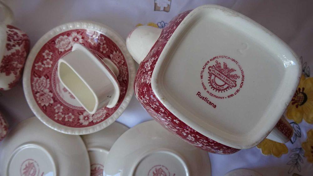 Винтидж Villeroy & Boch,  декор Rusticana със забележки.