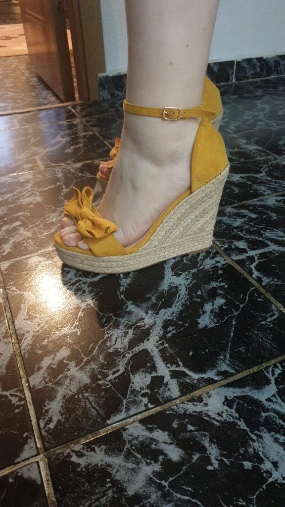 Sandale vară galben/muștar