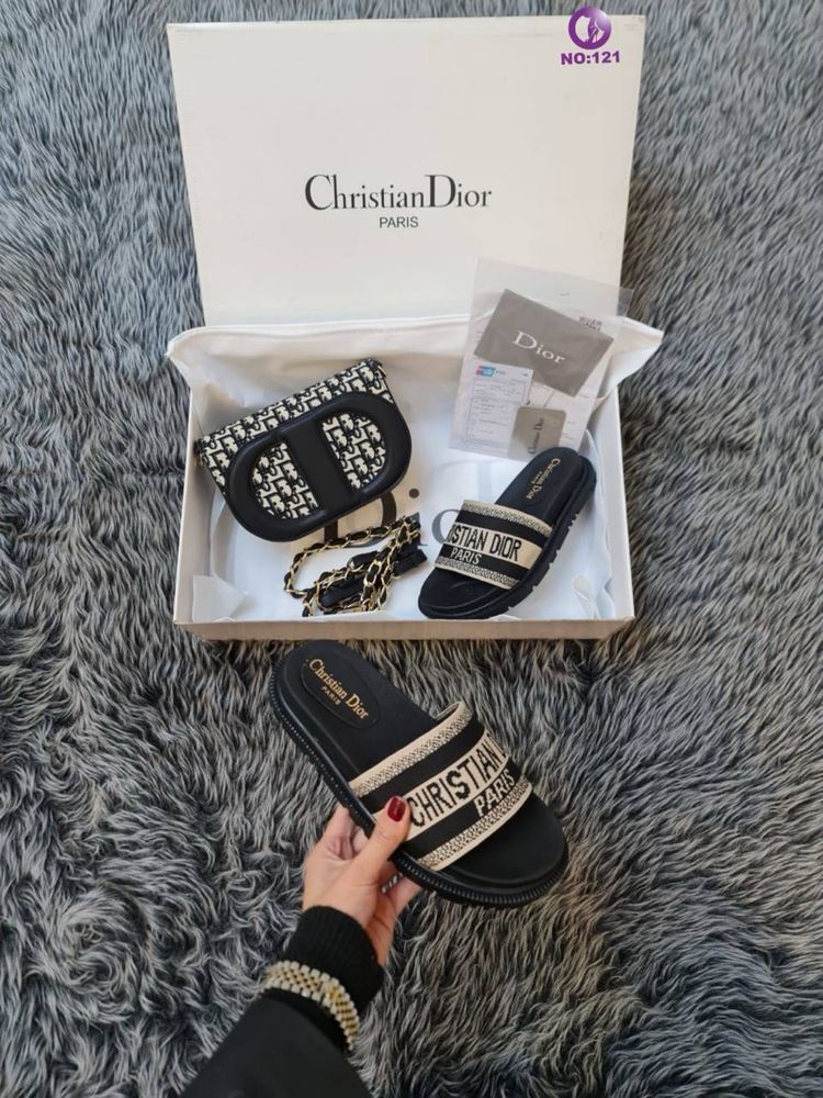 Set papuci+geanta Dior/ LV