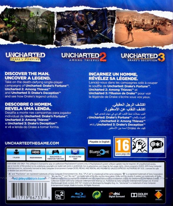 Uncharted: The Nathan Drake Collection/ PS4 / Игра / Нова /