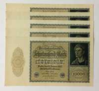 5 шт. 10000 Марок 1922 г. Германия UNC
