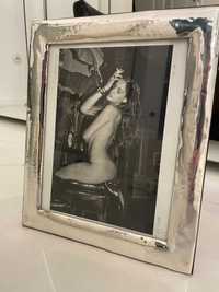 fotografie nud semnata anii 80 rama argint Valenti Italia vintage