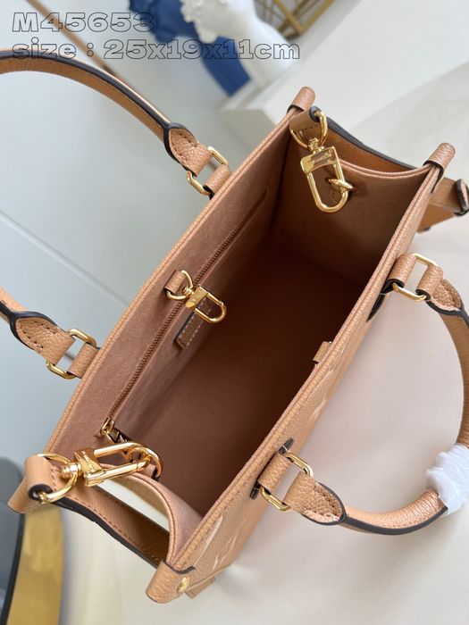 Geanta Louis Vuitton Onthego 25cm caramel, tip Premium