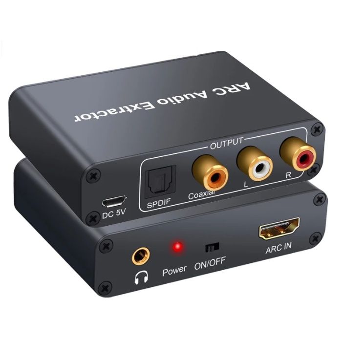 Цифров към аналогов аудио конвертор (DAC) HDMI към RCA,SPDIF,coaxial